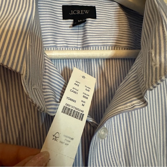 88- j crew ca351 sz m Slim Bowery performance stretch dress shirt - Picture 7 of 8